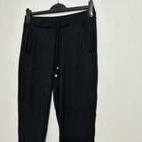 Next Ladies Trousers Jogger  Black Size 12 Viscose