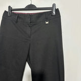 Next Ladies Trousers Cropped  Black Size 12 Polyester