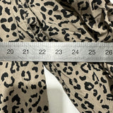 M&S Ladies Top  Casual Brown Size 16 Viscose  3/4 Sleeve   Animal Print