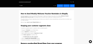 How to Send Weekly Welcome Voucher Reminders in Shopify