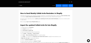 How to Send Weekly Collab Invite Reminders in Shopify
