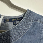 Oasis Blue Mini Dress Size 8 100% Cotton Short Denim
