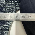 Karen Millen Blue Cotton Blend Round Neck Jumper Pullover Size 2 Knitted