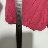 M&S Ladies  Cardigan Pink Size 6 Cotton Blend High Neck