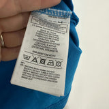 Adidas Blue Cotton Blend Tennis Top T-Shirt Size 8 Short Sleeve Ladies