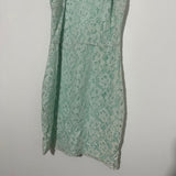 MissGuided Ladies Dress Bodycon Green Size 10 Nylon Short Mint Floral Lace Lined