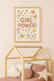 Girl Power – Floral & Butterfly Muted Wall Art for Kids’ Bedroom or Nursery