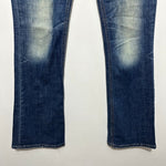 ONLY Ladies Jeans Bootcut Blue Size W34 Faux Fur Low Rise