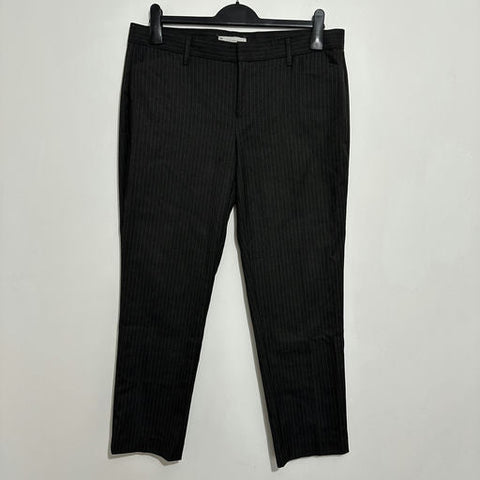 Gap Black Cropped Trousers Size 12 Slim Polyamide Ladies