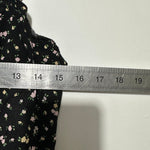 H&M Ladies Dress Mini Black Size 14 Viscose Short Floral Slip