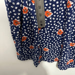 Next Ladies  T-Shirt Dress Blue Size 16 100% Cotton Knee Length Floral