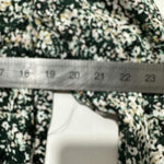 M&S Ladies Button-Up Top  Green Size 8 Viscose Long Sleeve Floral