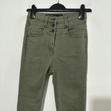 Next Green High Waist Skinny Jeans Size 6 100% Cotton Khaki