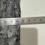Mint Velvet Ladies Grey Snake Print A-Line Dress Size 8 Midi Viscose