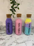 Personalised Custom Any Wording Clear Glass Cork Storage Laundry Jar Bottle Sticker Label For 1L Bottle (No Bottles Included)