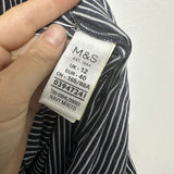 M&S Ladies  Slip Dress Blue Size 12 Viscose Midi