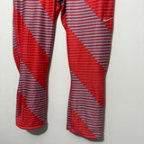 Nike Ladies Activewear Leggings Cropped Orange Size M Medium Polyester Dri-Fit