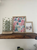 Pink Christmas Collage Winter Christmas Seasonal Wall Home Decor Print