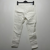 H&M Ladies Jeans Skinny White Size EU 31 Cotton Blend UK Size 3 Ankle