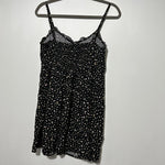 H&M Ladies Dress Mini Black Size 14 Viscose Short Floral Slip