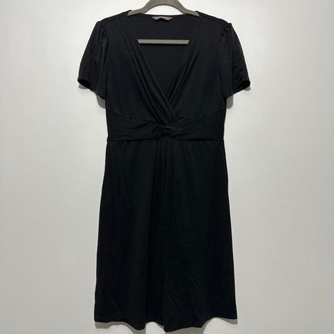M&S Ladies Dress A-Line Black Size 12 Polyester Knee Length