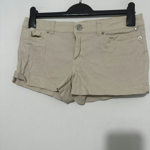 Guess Ladies Beige Chino Cotton Blend Shorts Size 26 Hot Pants Mini