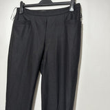 Oasis Ladies Trousers Ankle Black Size 12 Viscose Smart