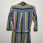 Boden Ladies  T-Shirt Dress Multicoloured Size 12 Viscose Midi Belted Striped