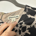 Whistles Ladies Dress A-Line Black Size 4 Silk Blend Short Lined