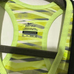Nike Ladies Grey Tank Top XS Sleeveless Polyester Yellow Underlayer
