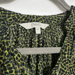 Next Green Blouse Top Size 10 Viscose 3/4 Sleeve