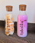 Personalised Custom Any Wording Clear Glass Cork Storage Laundry Jar Bottle Sticker Label For 1L Bottle (No Bottles Included)