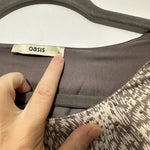 Oasis Ladies Dress Sheath Brown Size L Large Polyester Short
