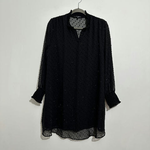 Next Black T-Shirt Dress Size 16 Sequin Short Petite Polyester