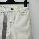 M&S Ladies Jeans Skinny Ivory Size 8 Cotton Blend