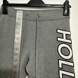 Hollister Ladies Grey Jogger Trousers Size S Small Cotton Blend Cuffed