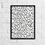 Abstract 1 Simple Line Bedroom Home Wall Decor Prints