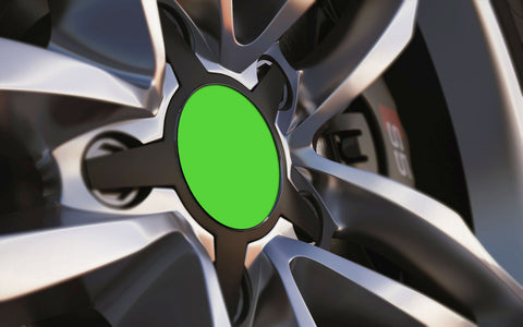 Apple Green Standard Universal Fit Alloy Wheel Centre Cap Badges (Pack of 4)
