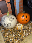 Set Of 4 Black Cami Font Halloween Pumpkin Window Door Halloween Sticker Labels