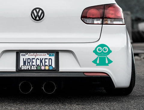 Adorable Superhero Bumper Car Sticker