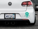 Adorable Robot Bumper Car Sticker