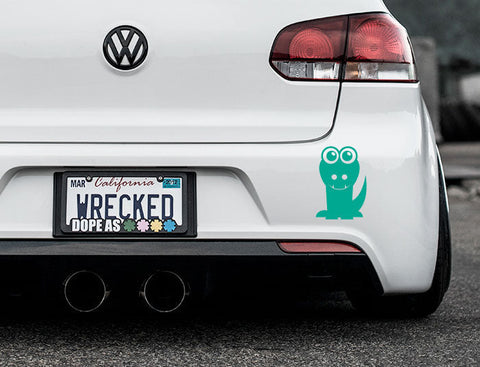 Adorable Alligator Bumper Car Sticker