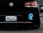 Adorable Firefighter Bumper Car Sticker