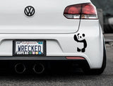 Waving Panda Bumper Car Sticker