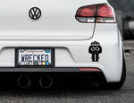 Adorable Queen Bumper Car Sticker