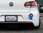 Adorable Firefighter Bumper Car Sticker