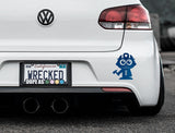 Adorable Firefighter Bumper Car Sticker