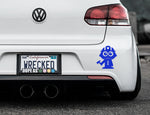 Adorable Firefighter Bumper Car Sticker