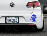 Adorable Firefighter Bumper Car Sticker