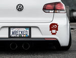 Adorable Girl Bumper Car Sticker